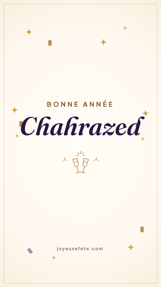 Image « Bonne année Chahrazed » au format story