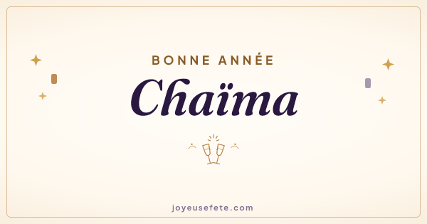 Image « Bonne année Chaïma » au format large