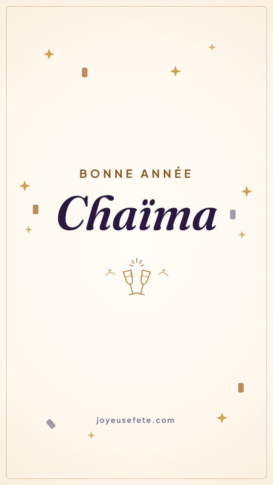 Image « Bonne année Chaïma » au format story