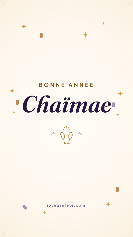Image « Bonne année Chaïmae » au format story