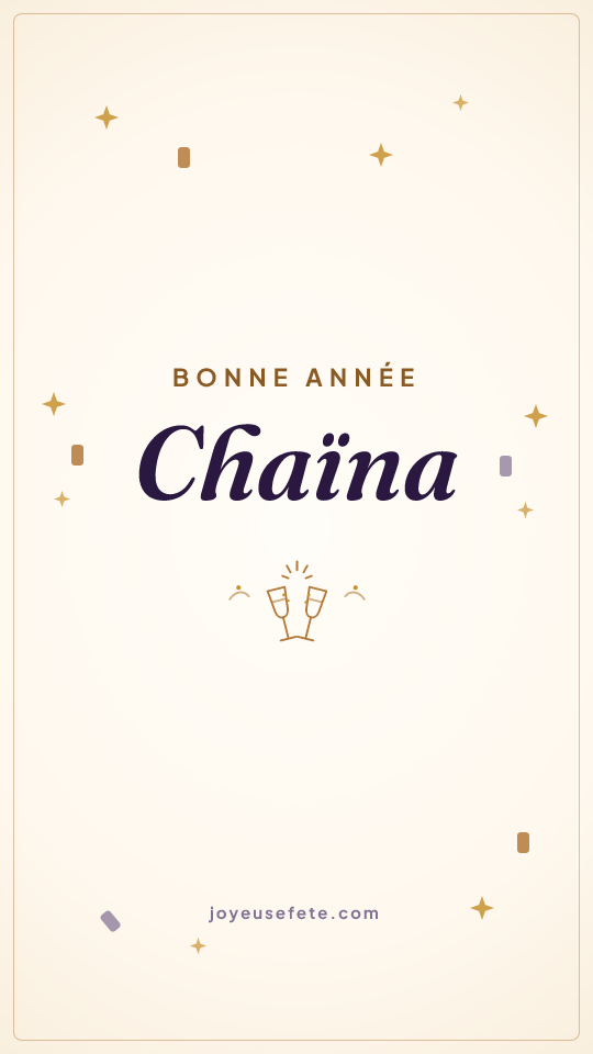 Image « Bonne année Chaïna » au format story