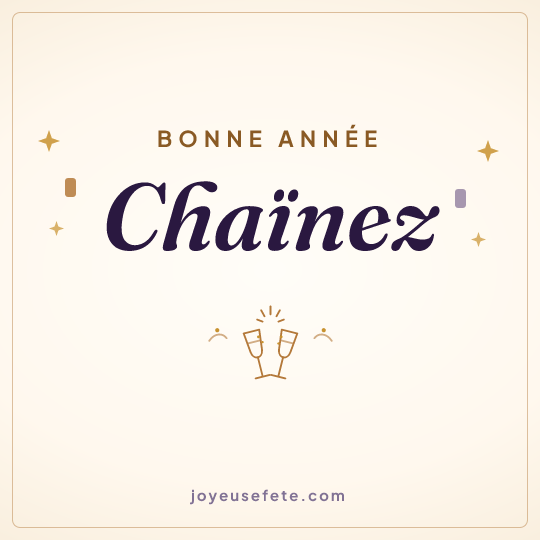 Image carrée « Bonne année Chaïnez » pour WhatsApp
