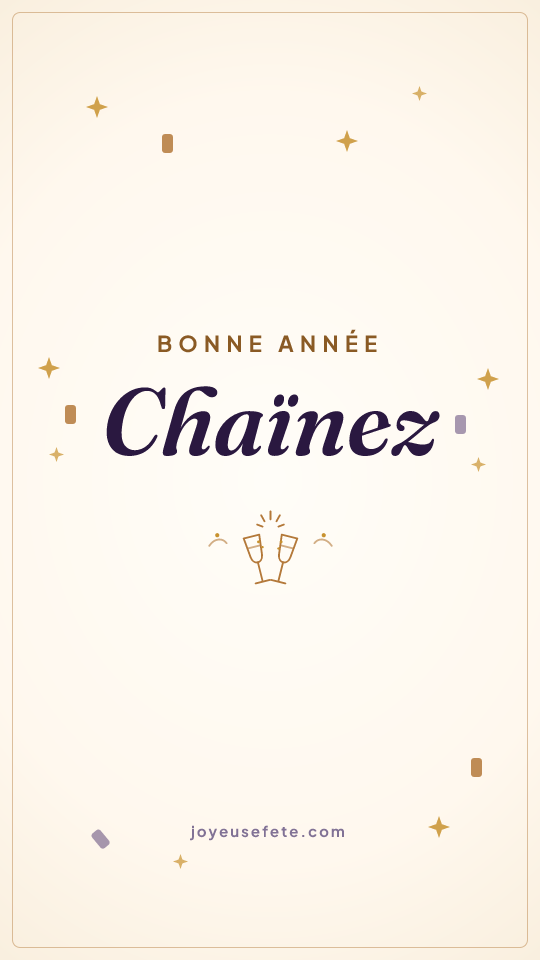 Image « Bonne année Chaïnez » au format story