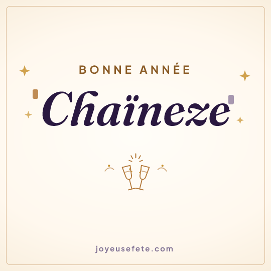 Image carrée « Bonne année Chaïneze » pour WhatsApp