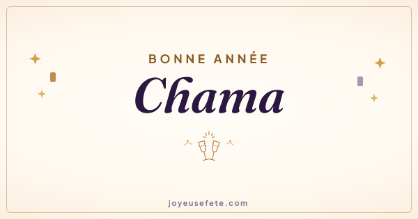 Image « Bonne année Chama » au format large