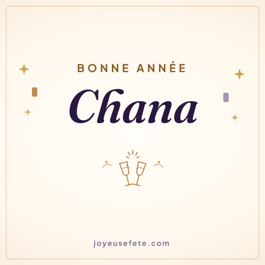 Image carrée « Bonne année Chana » pour WhatsApp