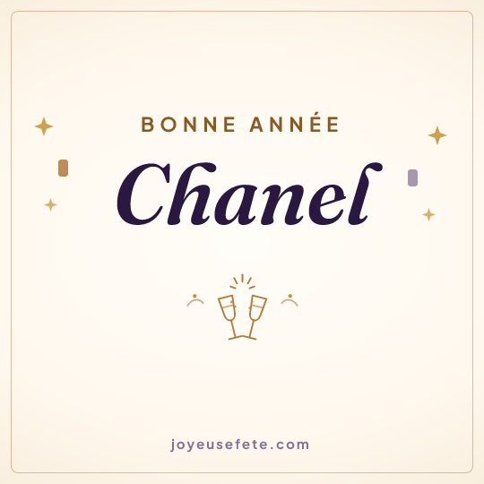 Image carrée « Bonne année Chanel » pour WhatsApp