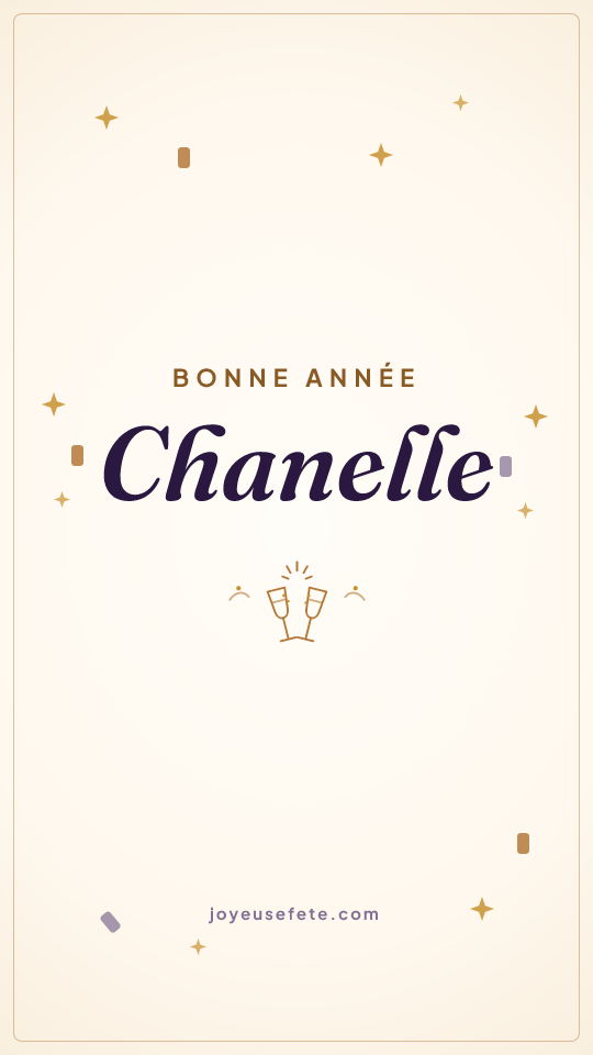 Image « Bonne année Chanelle » au format story