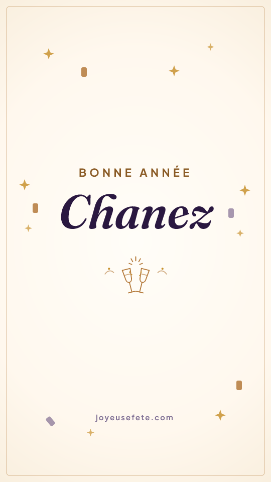 Image « Bonne année Chanez » au format story