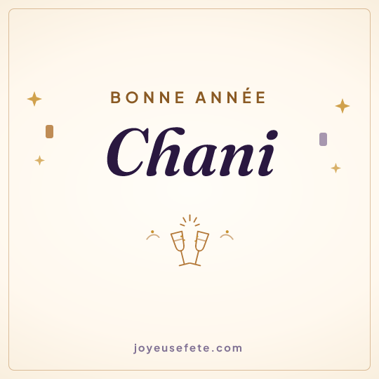 Image carrée « Bonne année Chani » pour WhatsApp