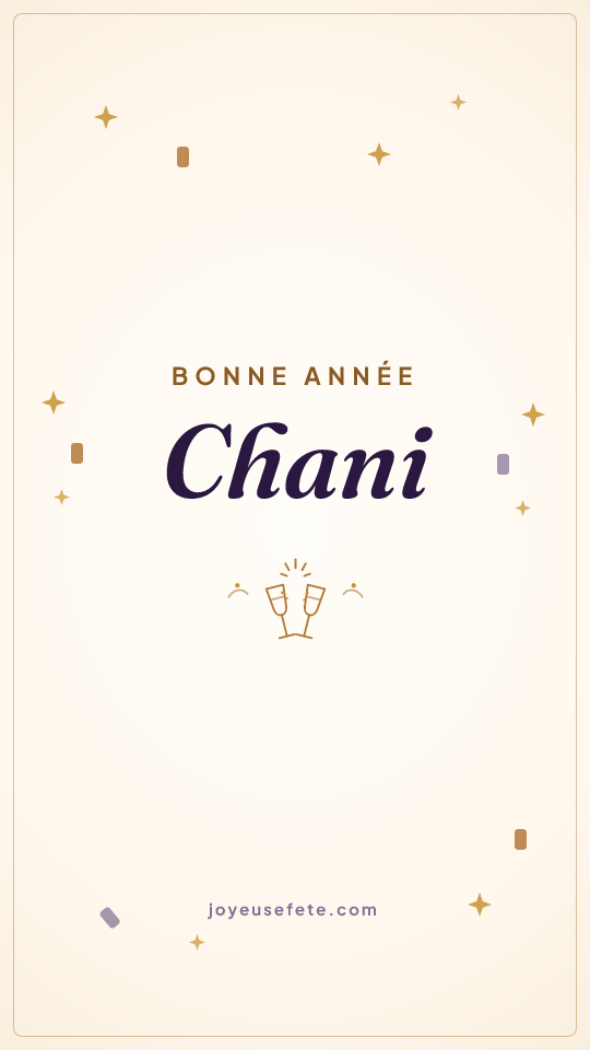 Image « Bonne année Chani » au format story