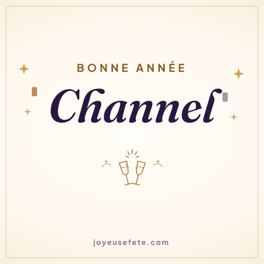 Image carrée « Bonne année Channel » pour WhatsApp