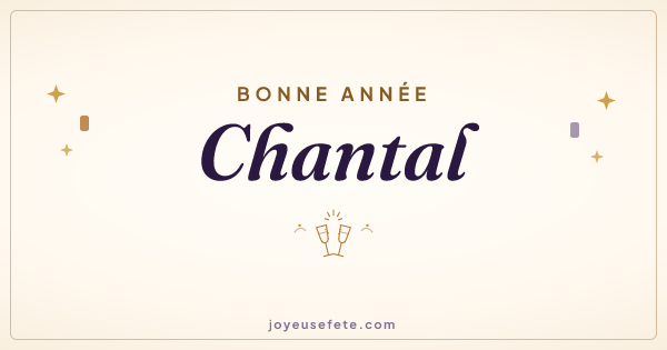 Image « Bonne année Chantal » au format large