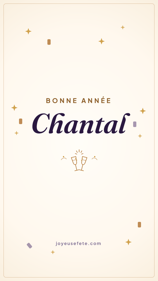 Image « Bonne année Chantal » au format story
