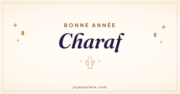 Image « Bonne année Charaf » au format large