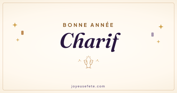 Image « Bonne année Charif » au format large
