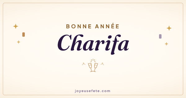 Image « Bonne année Charifa » au format large