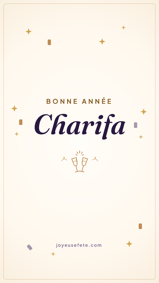 Image « Bonne année Charifa » au format story