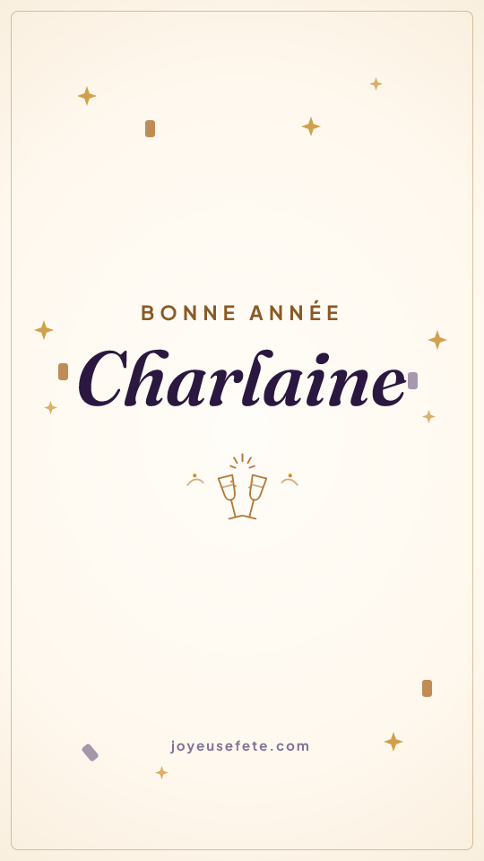 Image « Bonne année Charlaine » au format story