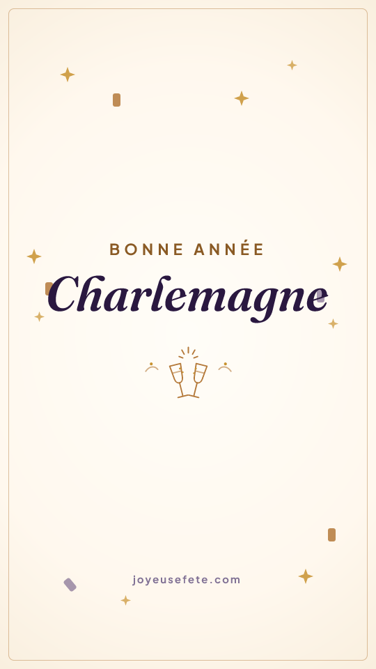 Image « Bonne année Charlemagne » au format story