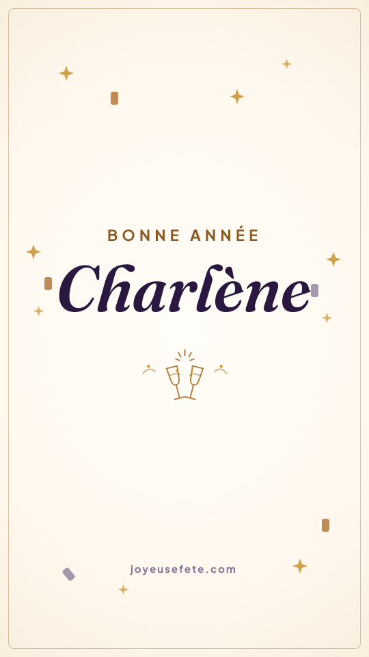 Image « Bonne année Charlène » au format story