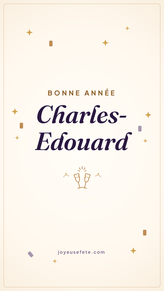 Image « Bonne année Charles-Edouard » au format story