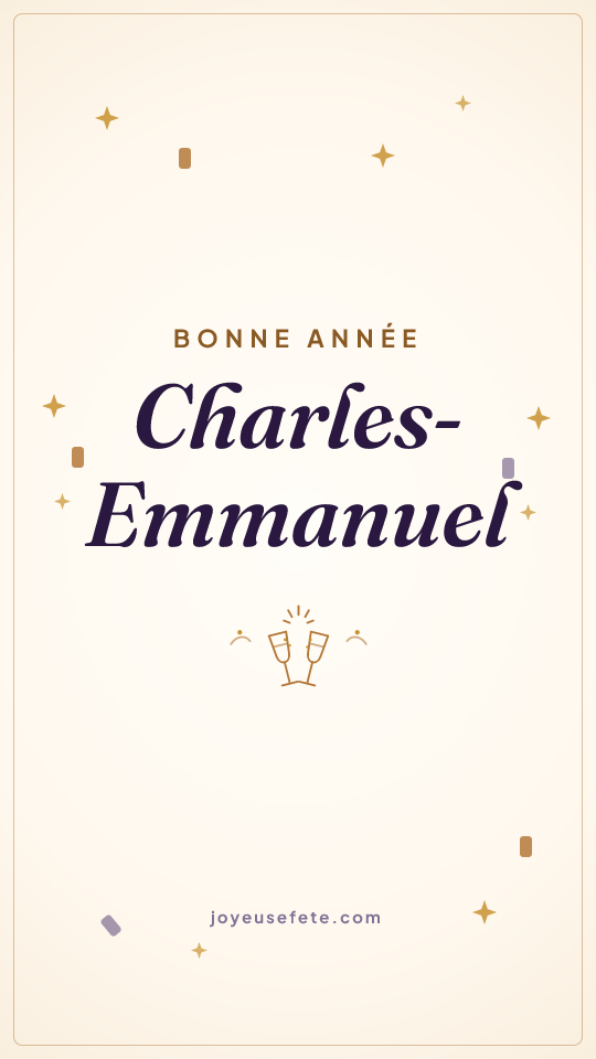 Image « Bonne année Charles-Emmanuel » au format story