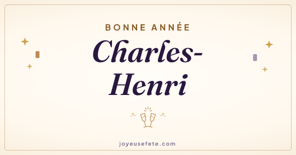 Image « Bonne année Charles-Henri » au format large