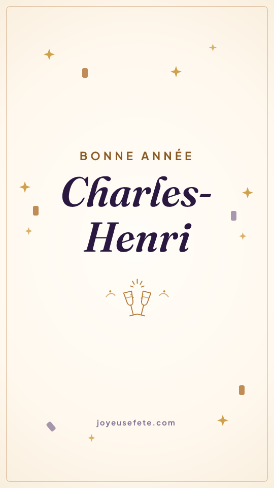 Image « Bonne année Charles-Henri » au format story