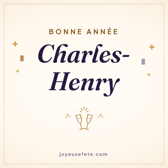 Image carrée « Bonne année Charles-Henry » pour WhatsApp
