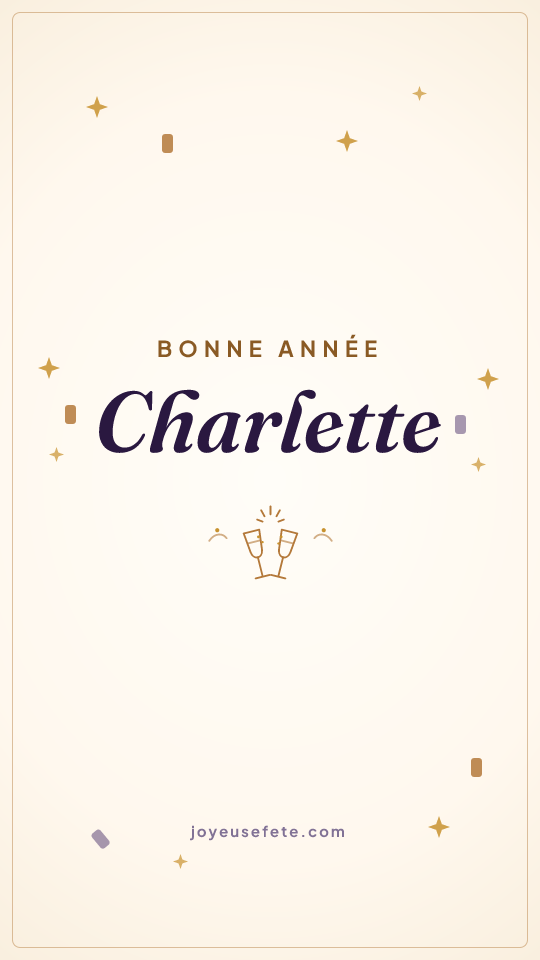 Image « Bonne année Charlette » au format story
