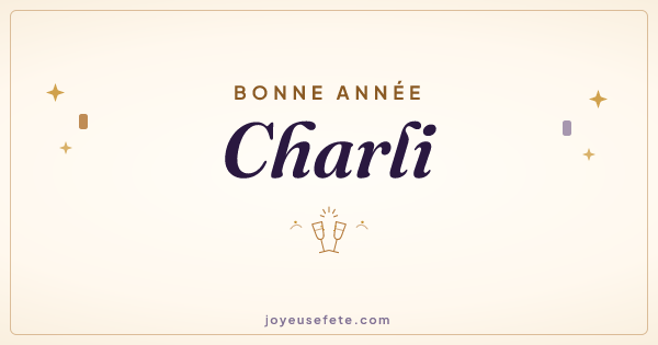 Image « Bonne année Charli » au format large
