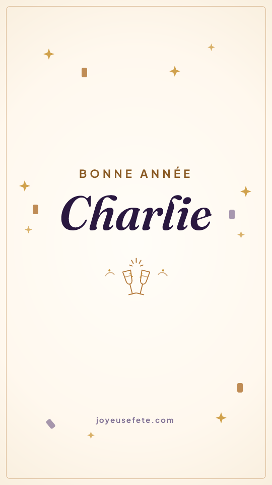 Image « Bonne année Charlie » au format story