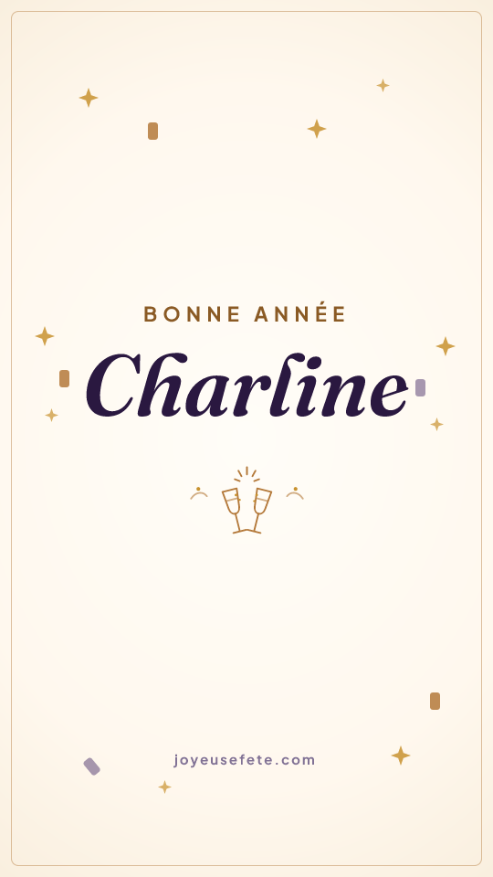 Image « Bonne année Charline » au format story