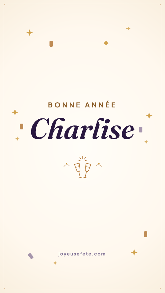 Image « Bonne année Charlise » au format story