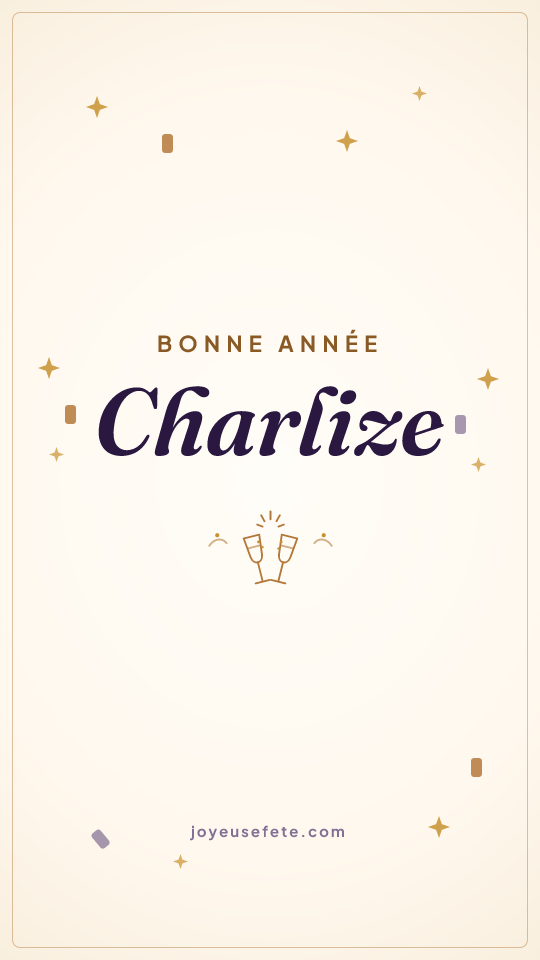 Image « Bonne année Charlize » au format story