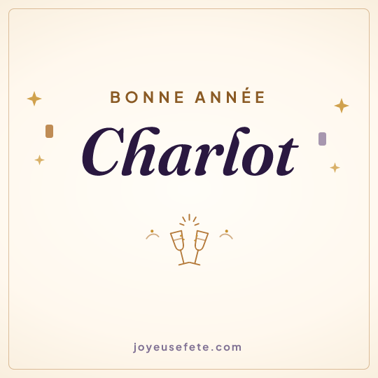 Image carrée « Bonne année Charlot » pour WhatsApp