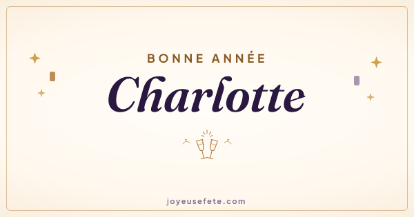 Image « Bonne année Charlotte » au format large