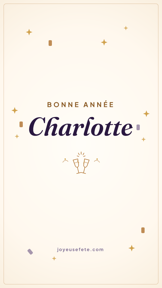 Image « Bonne année Charlotte » au format story