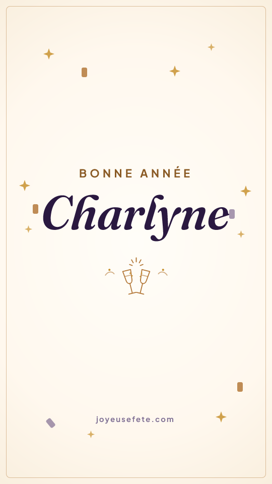 Image « Bonne année Charlyne » au format story