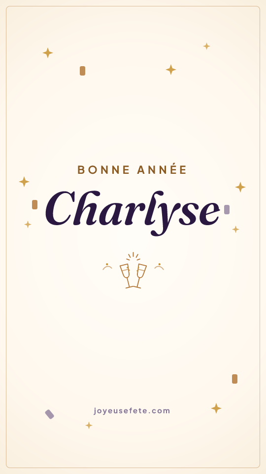Image « Bonne année Charlyse » au format story