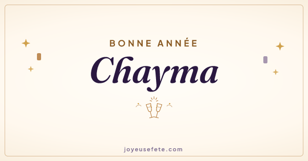 Image « Bonne année Chayma » au format large