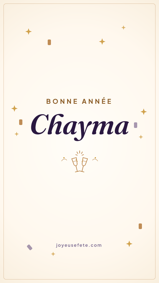 Image « Bonne année Chayma » au format story