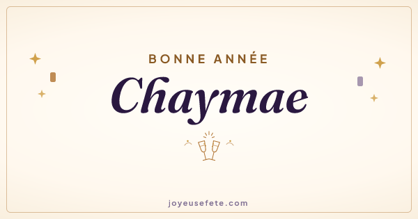 Image « Bonne année Chaymae » au format large