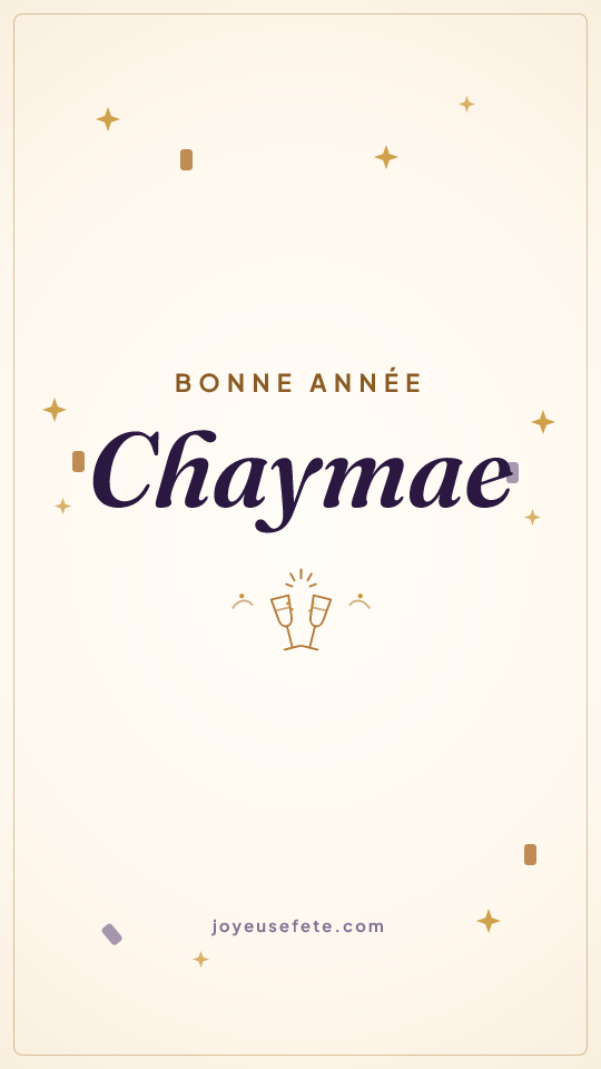 Image « Bonne année Chaymae » au format story