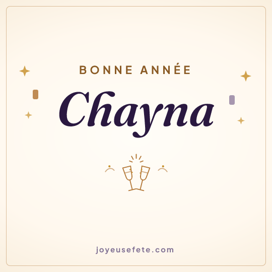 Image carrée « Bonne année Chayna » pour WhatsApp