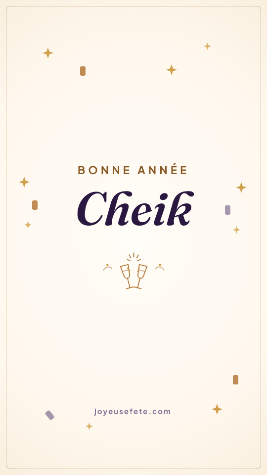 Image « Bonne année Cheik » au format story