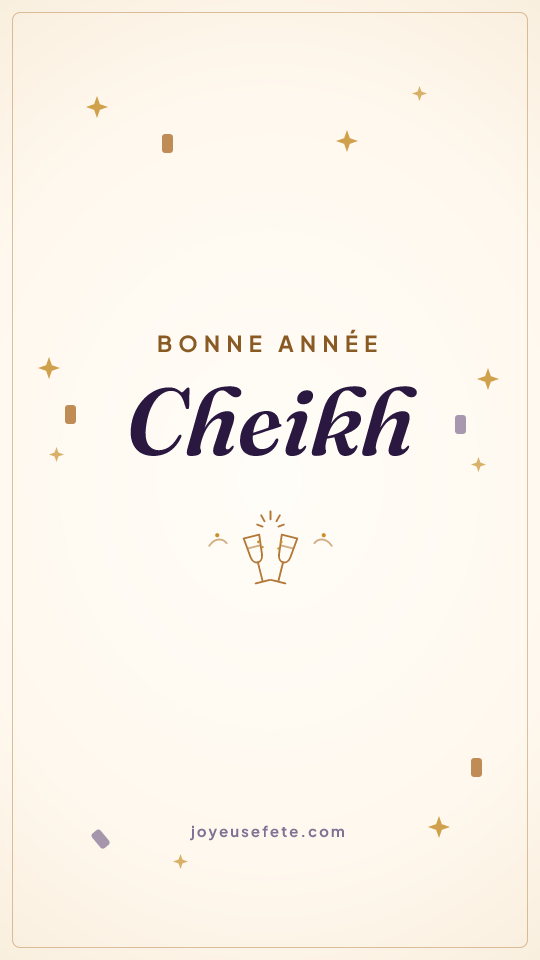 Image « Bonne année Cheikh » au format story