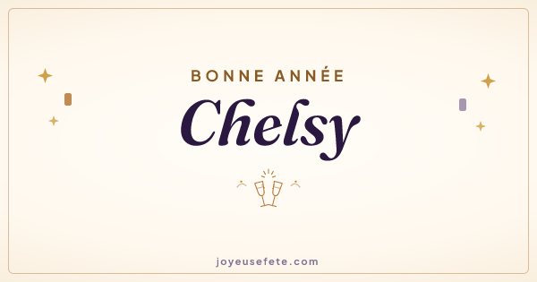 Image « Bonne année Chelsy » au format large