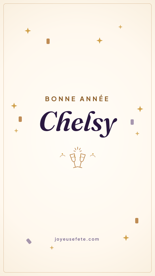 Image « Bonne année Chelsy » au format story